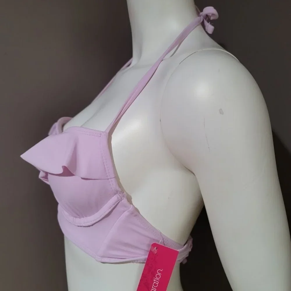 Xhilaration Lilac Ruffle Bikini Top